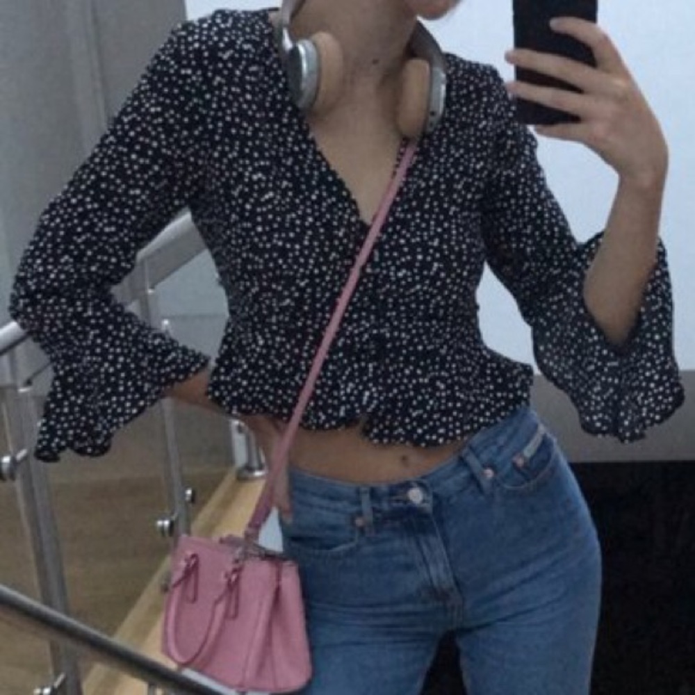 River Island Polka Dot Blouse - Picture 1 of 3